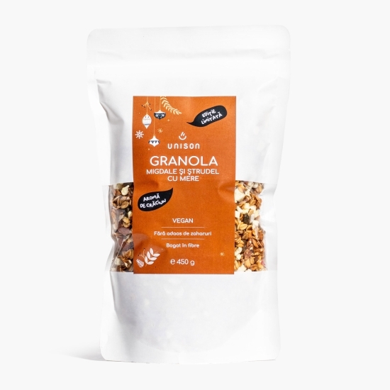 Granola cu migdale și ștrudel cu mere, 450g