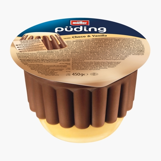 Budincă cu ciocolată și sos de vanilie 450g