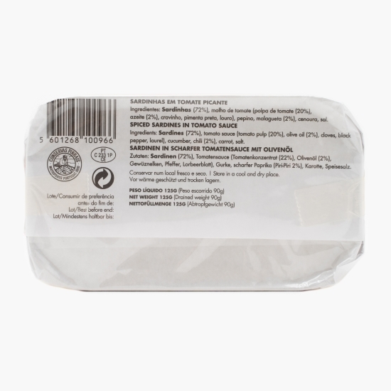 Sardine sos tomat picant 125g 