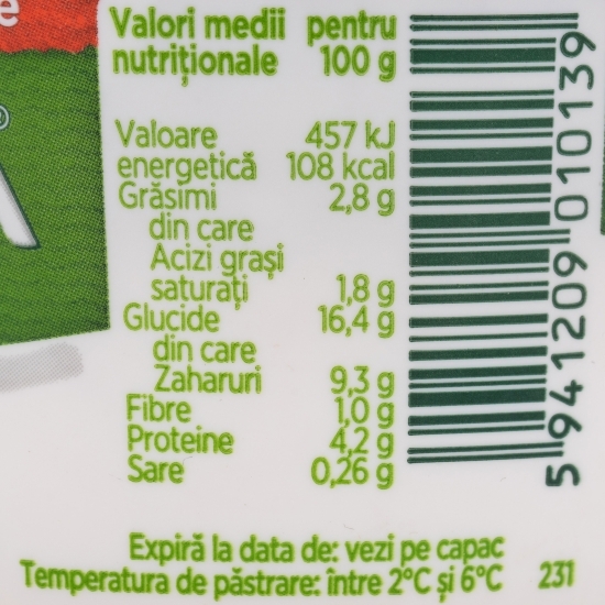 Iaurt Mic dejun cu căpșuni și fulgi de cereale 168g