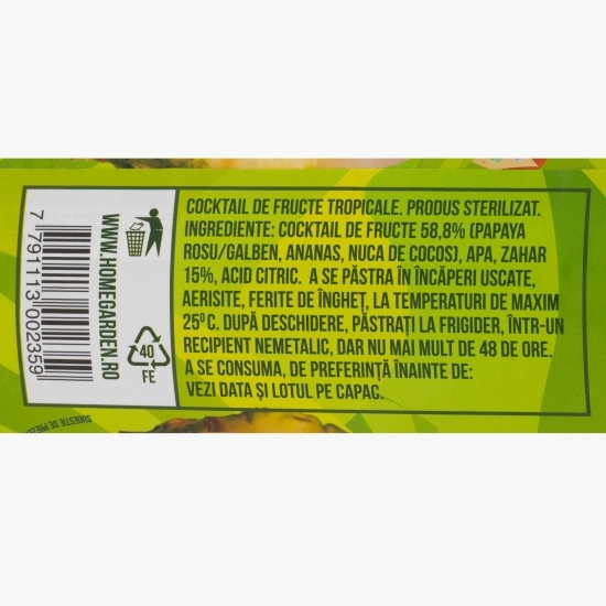 Cocktail de fructe tropicale, conservă 425g