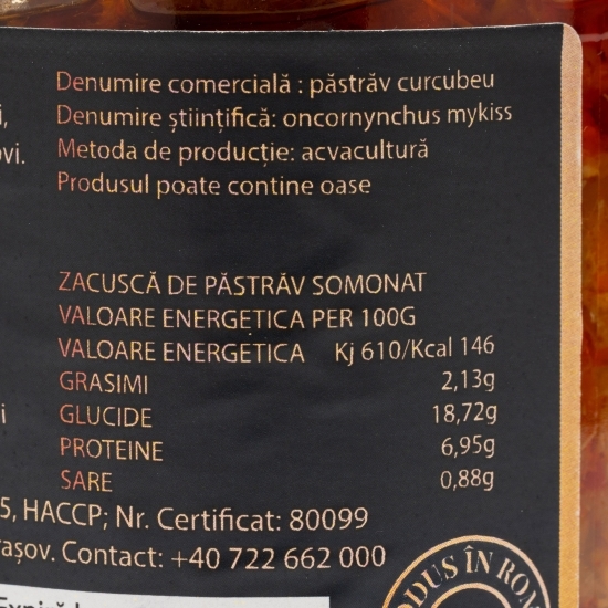Zacuscă din păstrăv somonat 250g