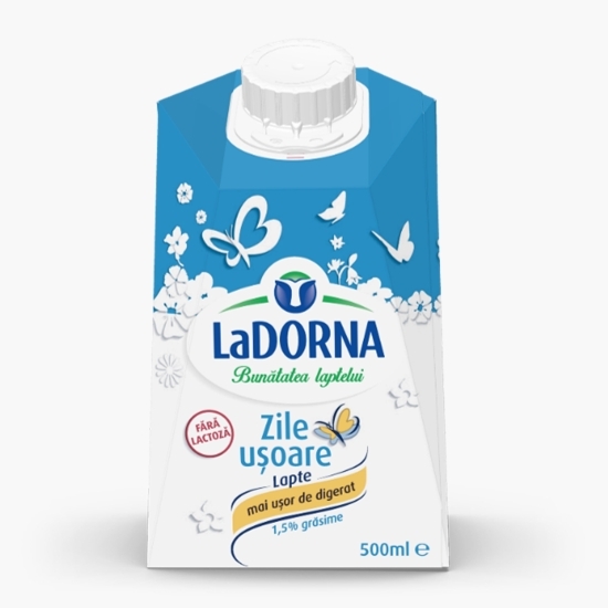Lapte fără lactoză Zile ușoare, 1.5% grăsime, 500ml