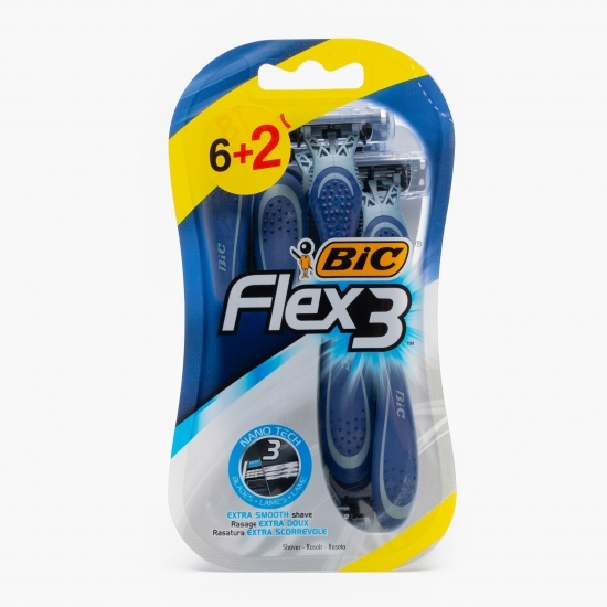 Aparat de ras Flex 3 lame, 8 buc