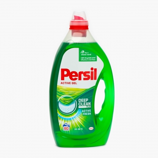 Detergent lichid Active Gel Deep Clean Plus, Active Fresh, 60 spălări, 3l