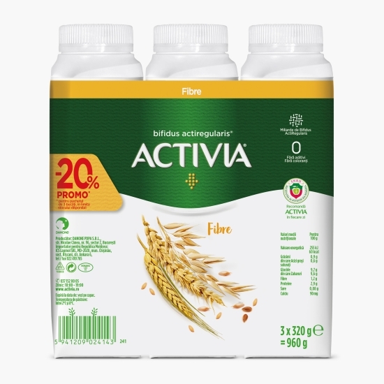 Iaurt de băut cu fibre 3x320g