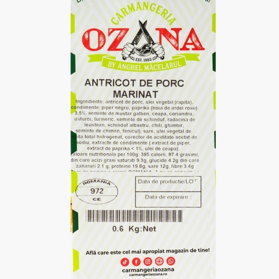 Antricot de porc marinat 600g