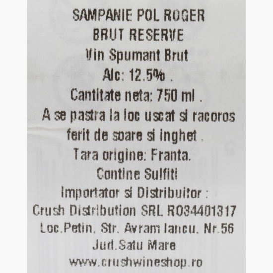 Șampanie brut Reserve, 12.5%, 0.75l