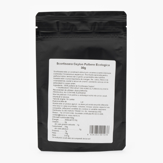 Scorțișoară Ceylon pulbere ecologică 30g