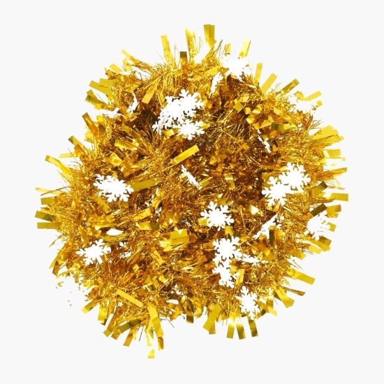 Beteală Crăciun, aurie, 2mx9cmx9cm