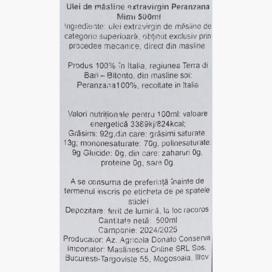 Măslinescu - Ulei de măsline extravirgin Peranzana, 0.5l