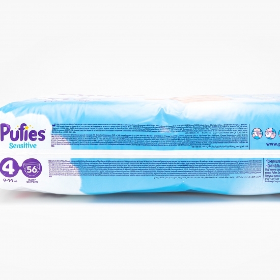 Scutece Sensitive Maxi Pack, mărimea 4, 9-14kg, 56 buc