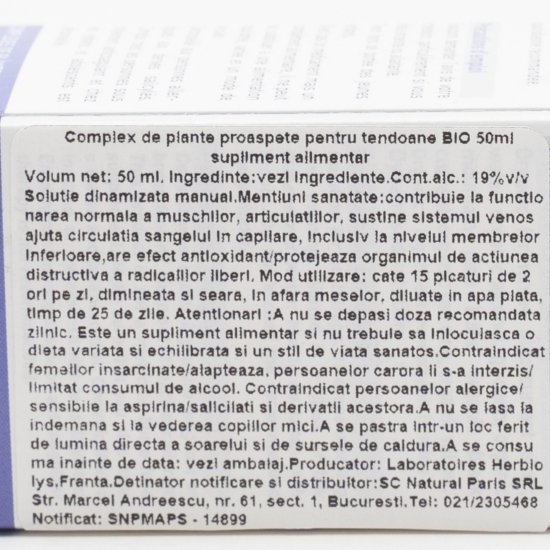 Complex de plante proaspete eco pentru tendoane 50ml