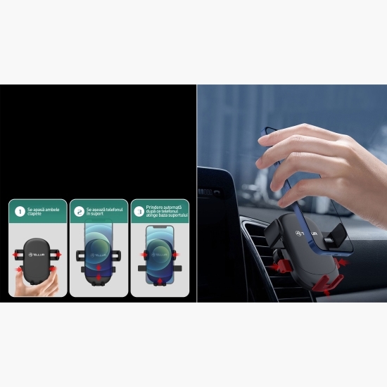 Suport auto pentru telefon CMH10, negru