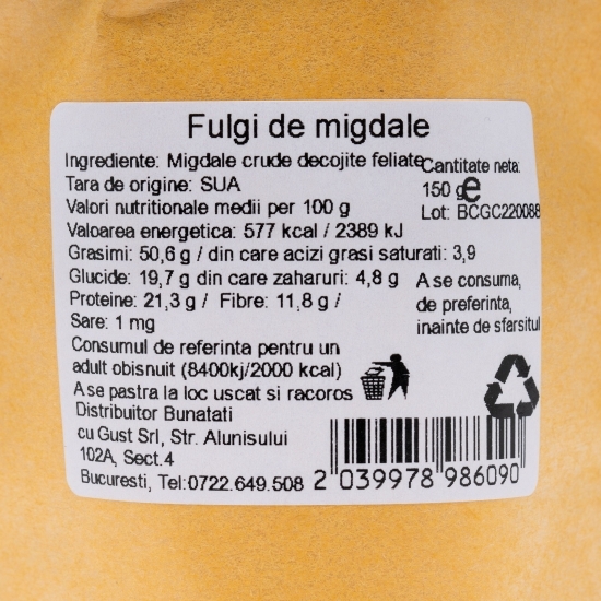 Fulgi de migdale 150g