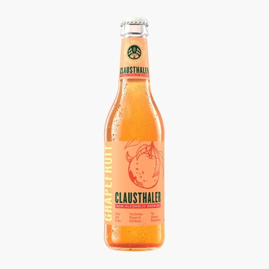 Bere premium cu suc de grepfrut, fără alcool, sticlă 0.33l