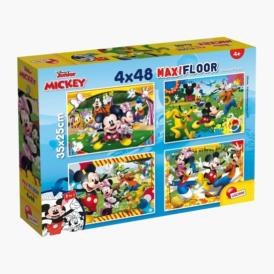 Puzzle 2în1 Mickey Mouse, 4x48 piese, +4 ani