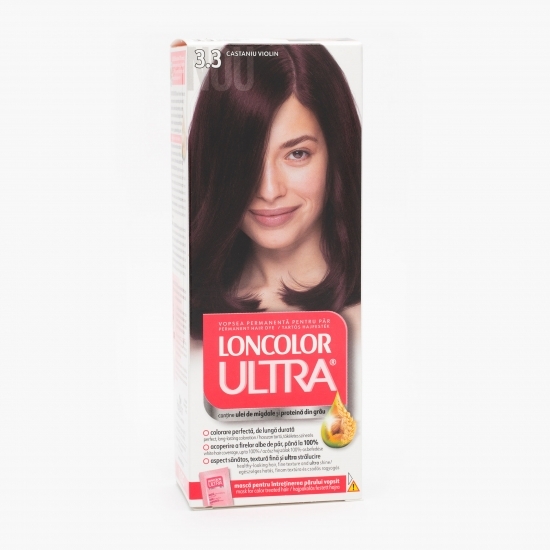 Vopsea permanentă pentru păr Ultra 3.3 castaniu violin 100ml