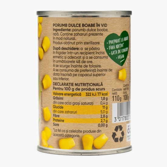 Porumb Gold fără zahăr, sare adăugat 110g