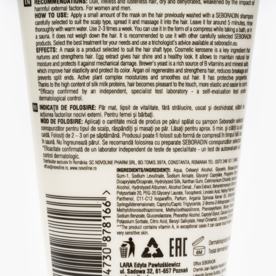 Mască pentru păr lipsit de vitalitate cu kerosen cosmetic 150ml