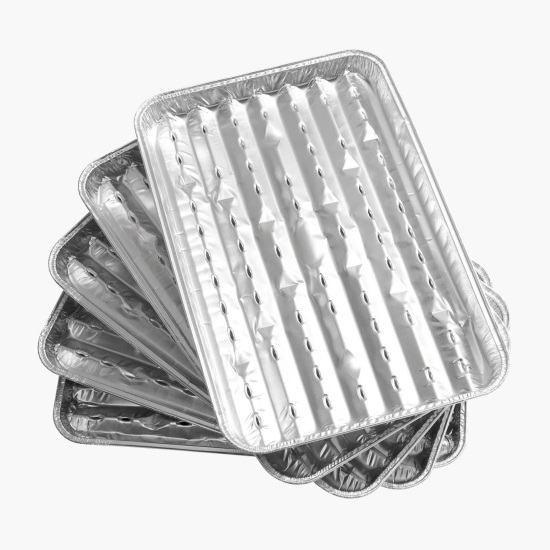 Tavă grătar aluminiu 5 bucăți 33x25 cm