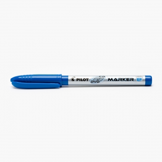 Marker permanent Begreen, 0.6 mm, vârf rotund, pentru CD/DVD, albastru