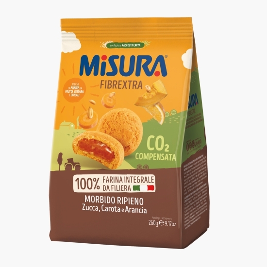 Biscuiți integrali cu dovleac, morcov și portocale 260g