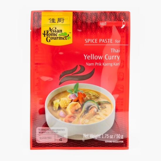 Pastă condimentată thailandeză pentru Yellow Curry, Thai 50g