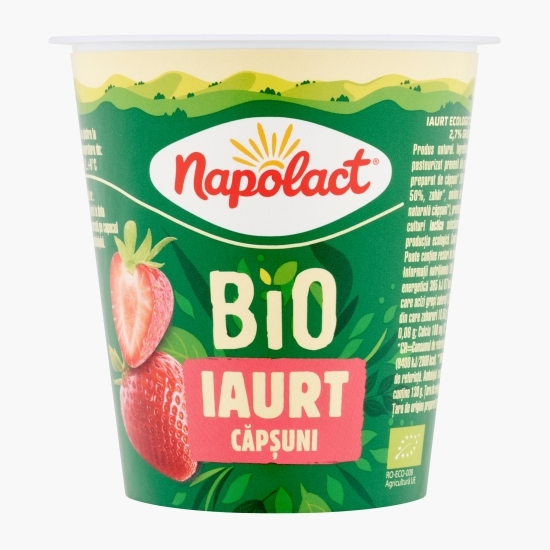 Iaurt eco căpșuni 2.7% grăsime 130g