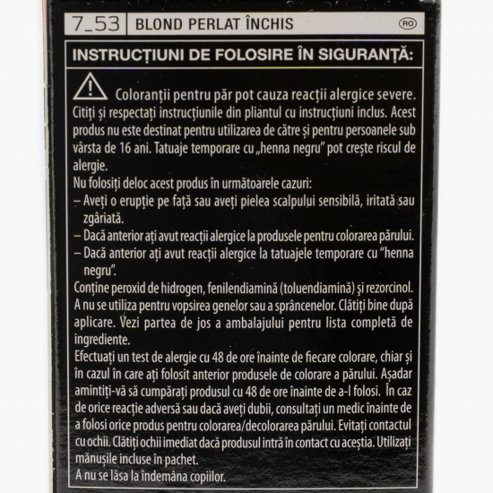 Vopsea de păr permanentă Professional Performance 7-53 blond perlat închis 115ml