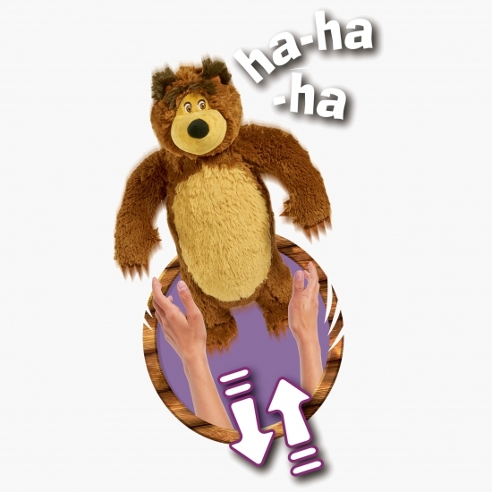 Jucărie de pluș interactivă Masha and the Bear, Laughing Misha, 43cm 1+ ani