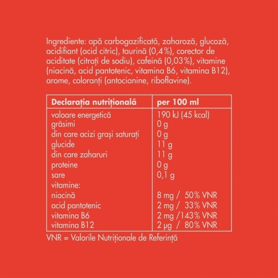 Băutură energizantă cu gust de pepene roșu 0.25l