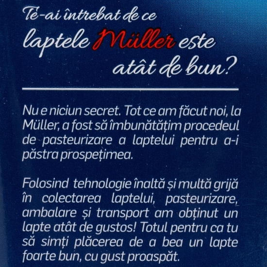 Lapte UHT 1.5% grăsime 1l