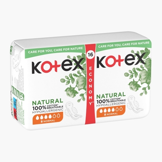 Tampoane absorbante Natural Normal 16 buc