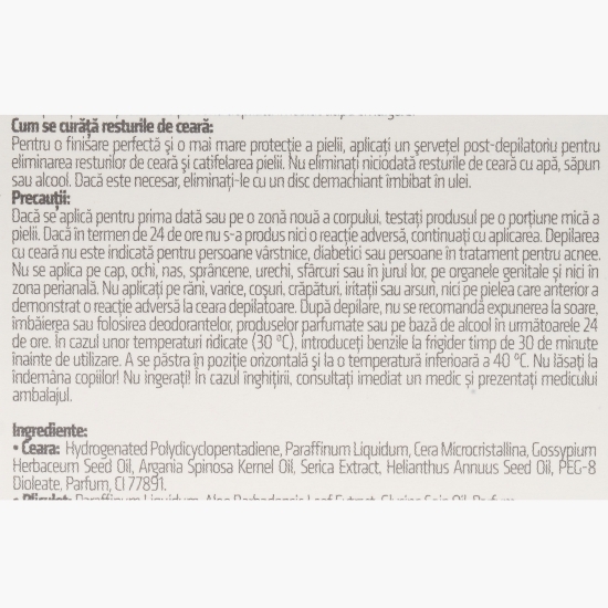Benzi depilatoare pentru față, cu ulei de argan