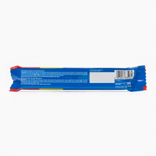Baton de ciocolată cu cremă de rom dublu 50g
