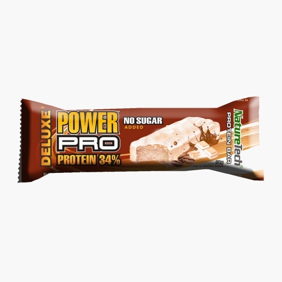 Baton energizant cu 34% proteină, fără zahăr adăugat, Mocca 80g