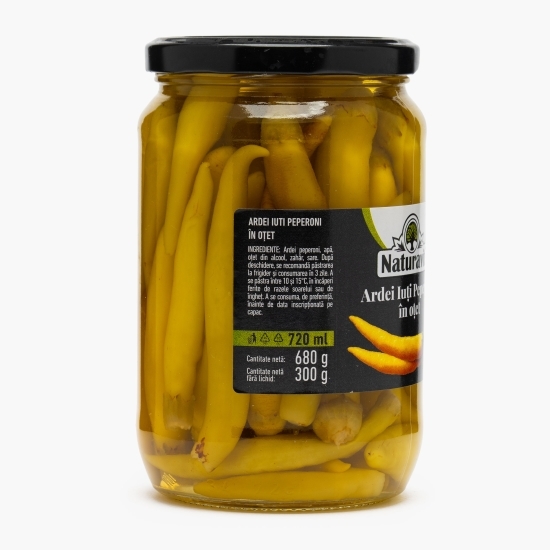 Ardei iuți peperoni în oțet, Gourmet, 680g