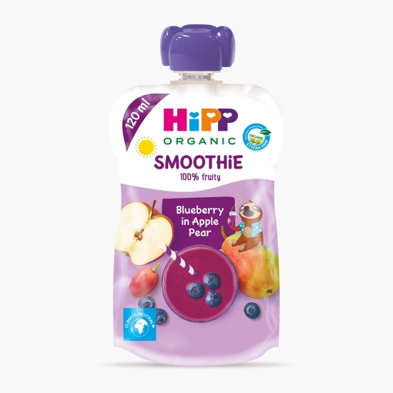 Smoothie eco din mere, pere și afine 120ml