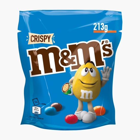 M&M's - Bomboane cu miez din orez crocant în ciocolată cu lapte, Crispy 213g