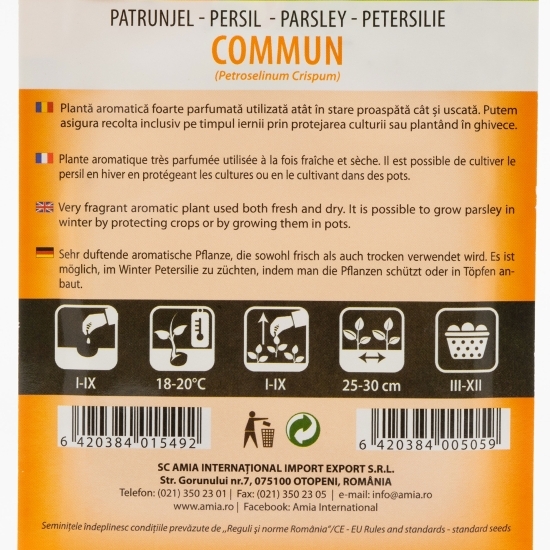 Semințe de pătrunjel 7g