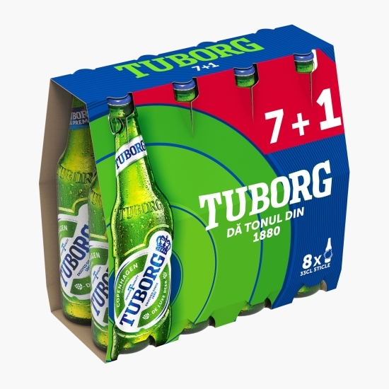 Bere blondă sticlă 8x0.33l (7+1)