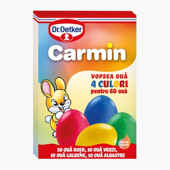 Vopsea pentru ouă, 4 culori, 60 ouă, 20ml