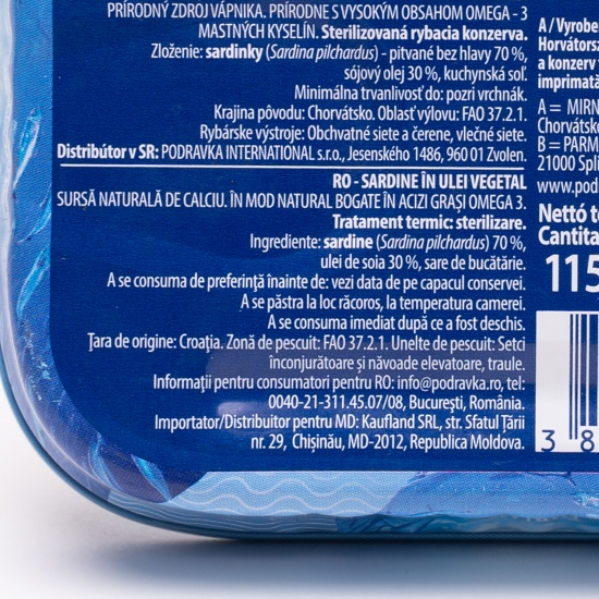 Sardine în ulei vegetal 115g