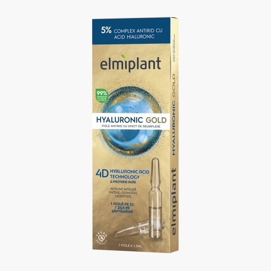 Fiole antirid cu efect de umplere Hyaluronic Gold 7x1.3ml