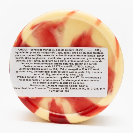 Sorbet de mango cu sos de zmeură 450ml