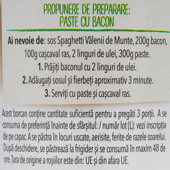 Sos pentru paste Spaghetti 500g