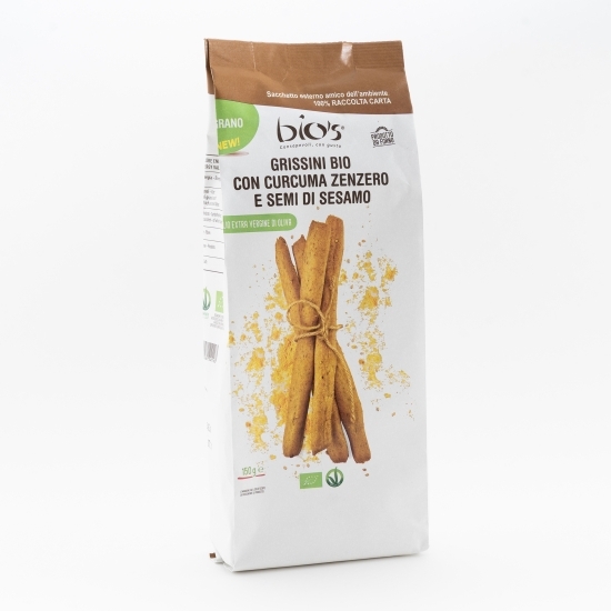 Grisine eco cu ghimbir, semințe de susan și turmeric 150g
