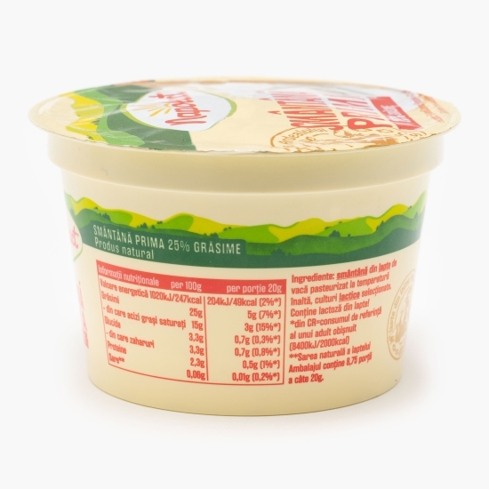 Smântână Prima 25% grăsime 175g