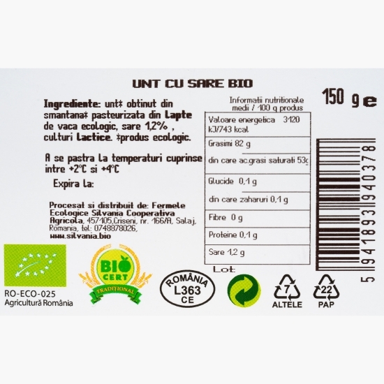 Unt cu sare, eco 150g